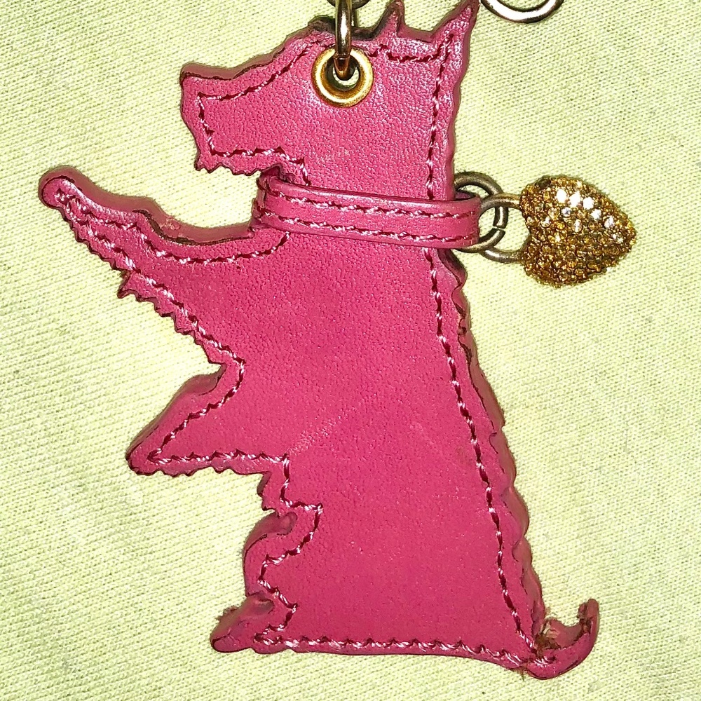 RARE💕Y2K Juicy Couture leather ltd edt. purse charm Scottie dog🏴󠁧󠁢󠁳󠁣󠁴󠁿
